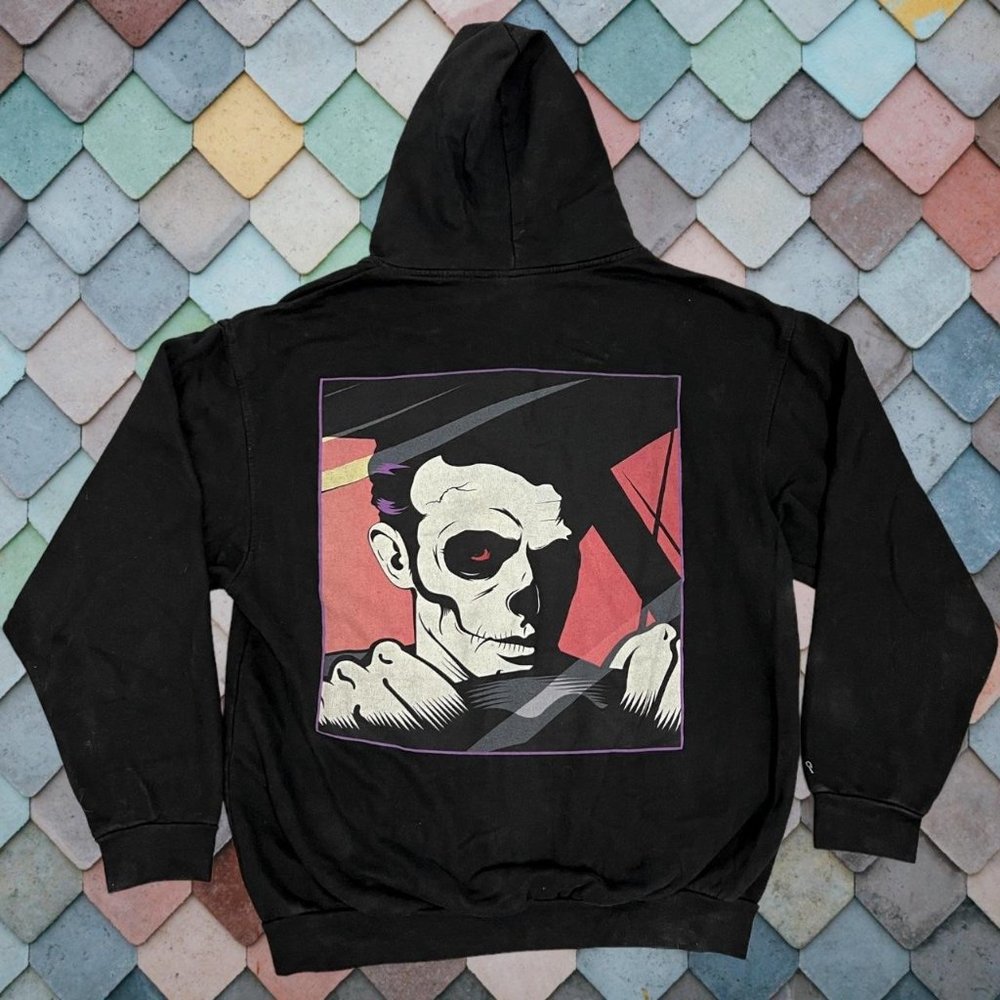 Blink-182 California 2016 Tour Hoodie Zip Up Sweatshirt Black Full Zip Mens L